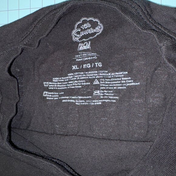 The Simpsons Bart XL Graphic Tee “Sorry or Whatever” Spray Paint Shirt - Picture 5 of 7